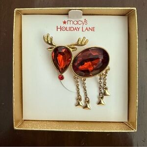 Macy's Holiday Lane reindeer brooch